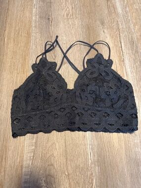 Wishlist Black Crochet Lace Bralette